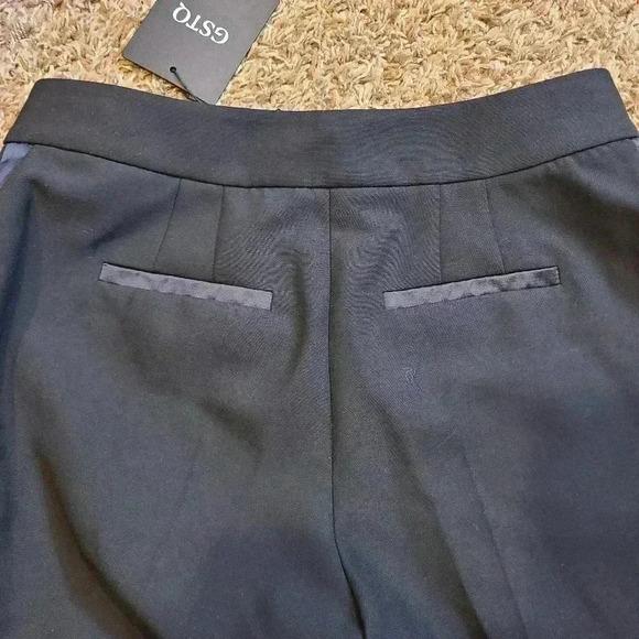 GSTQ Satin Tuxedo Black Pants - Picture 2 of 5